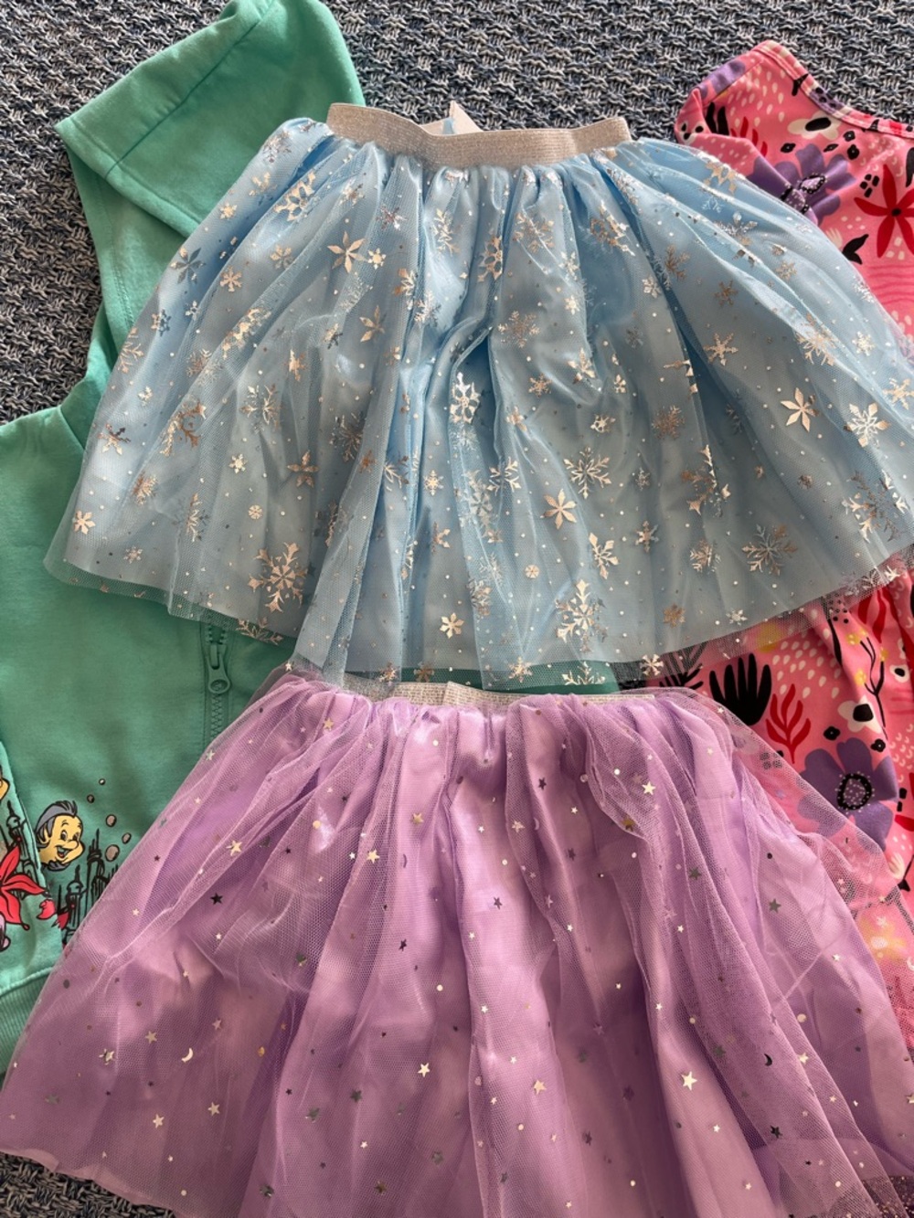 7 Piece BUNDLE 4-T Purple Anna Dress, Little Mermaid hoodie, Mirabel dress - Picture 5 of 11